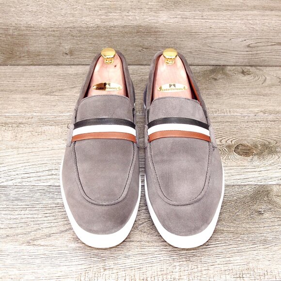 Allen Edmonds RANDOLPH Loafer Sneaker 11.5 D Grey Suede * add $15 new Trees - Picture 2 of 13